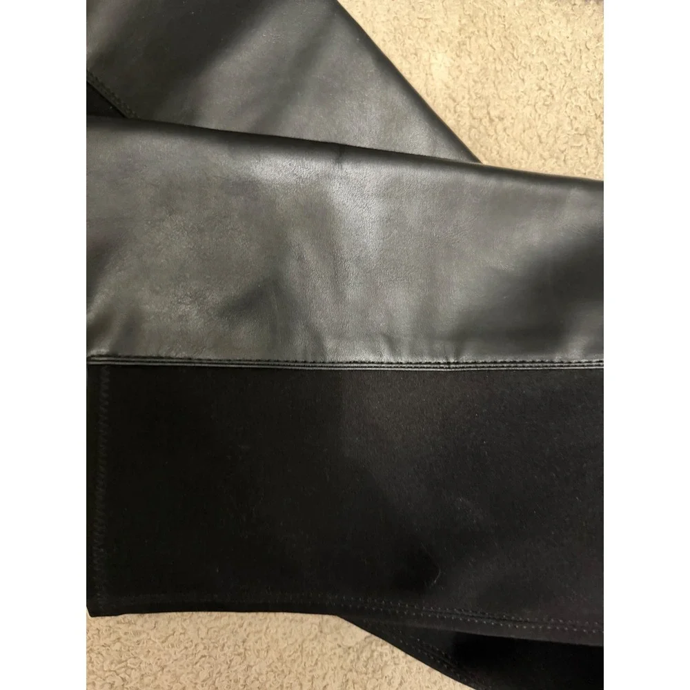 Nine Andone West Black Over The Knee Boots Gold Buckle Stretch Minimalist 9.5